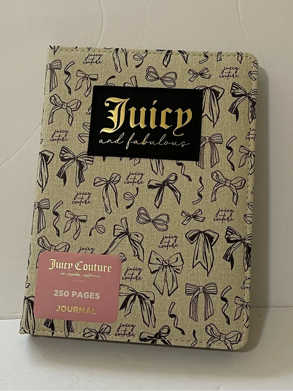 Juicy Couture “Juicy and Fabulous” Journal w/Black Bows - NWT **